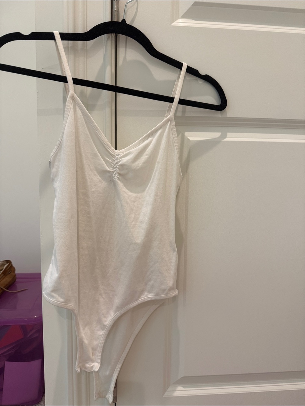 Topshop White Spaghetti-Strap Bodysuit